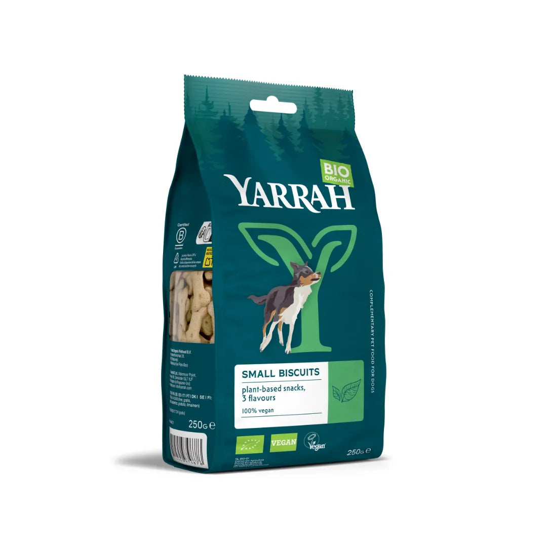 YARRAH - БИО КУЧЕШКИ БИСКВИТИ ЗА МАЛКИ ПОРОДИ ВЕГЕТАРИАНСКИ - 250 г
