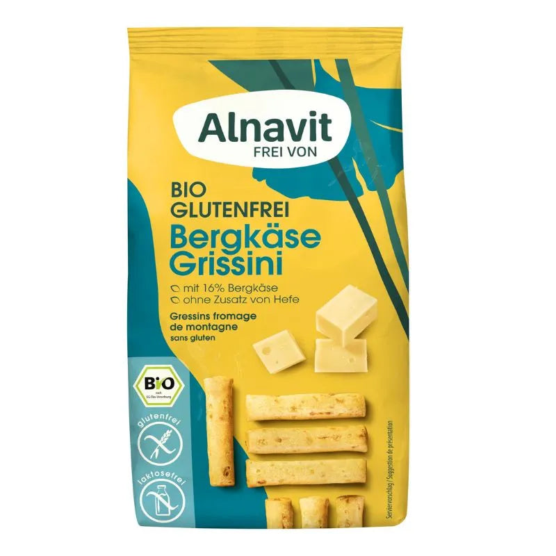 ALNAVIT - БИО БЕЗГЛУТЕНОВИ ГРИЗИНИ С ПЛАНИНСКО СИРЕНЕ - 100 г