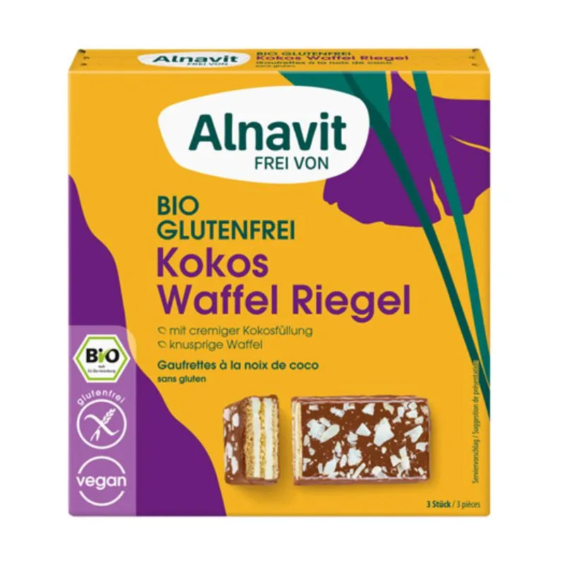 ALNAVIT - БИО БЕЗГЛУТЕНОВИ ВАФЛИЧКИ КОКОСОВИ 3 бр - 75 г