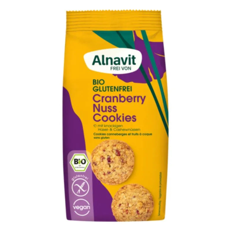 ALNAVIT - БИО БЕЗГЛУТЕНОВИ БИСКВИТИ С БОРОВИНКА - 125 г