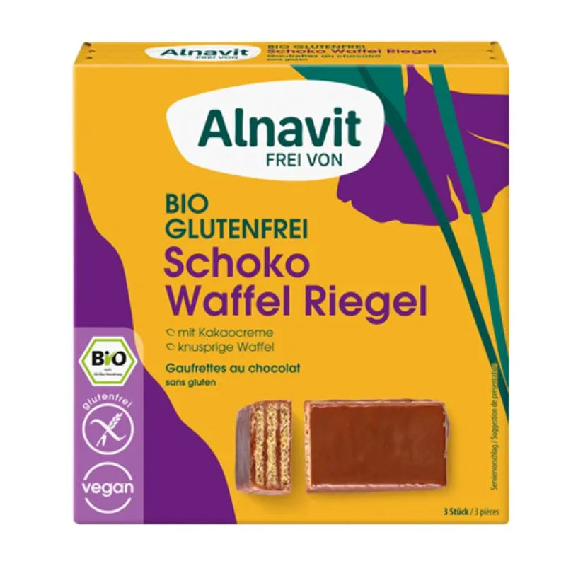 ALNAVIT - БИО БЕЗГЛУТЕНОВИ ВАФЛИЧКИ ШОКОЛАДОВИ 3 бр - 75 г