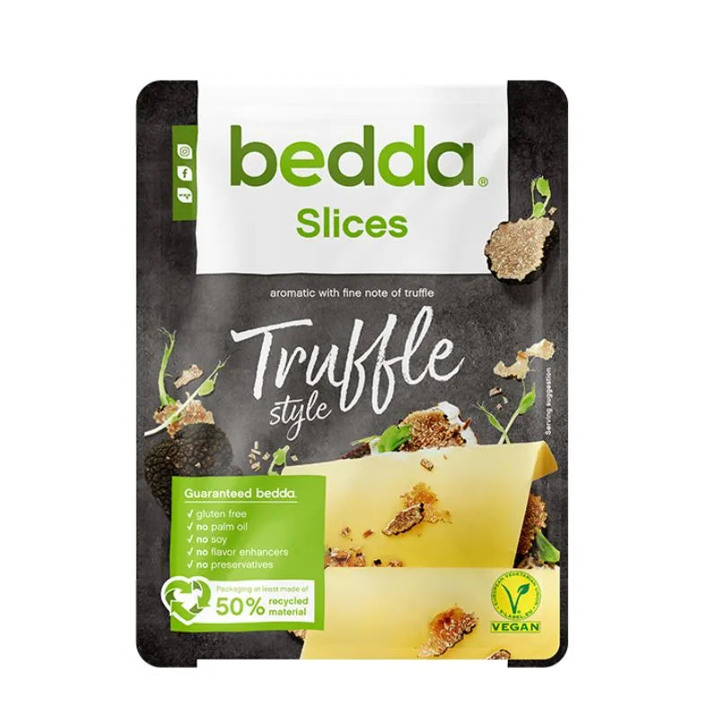 Bedda - ВЕГАН ЗАМЕСТИТЕЛ НА СИРЕНЕ СЛАЙС - С ТРЮФЕЛ - 150 г