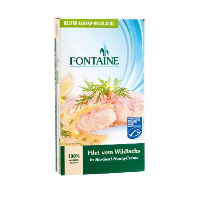 FONTAINE - ФИЛЕ ОТ ДИВА СЬОМГА БИО МЕДЕНА ГОРЧИЦА - 200 г