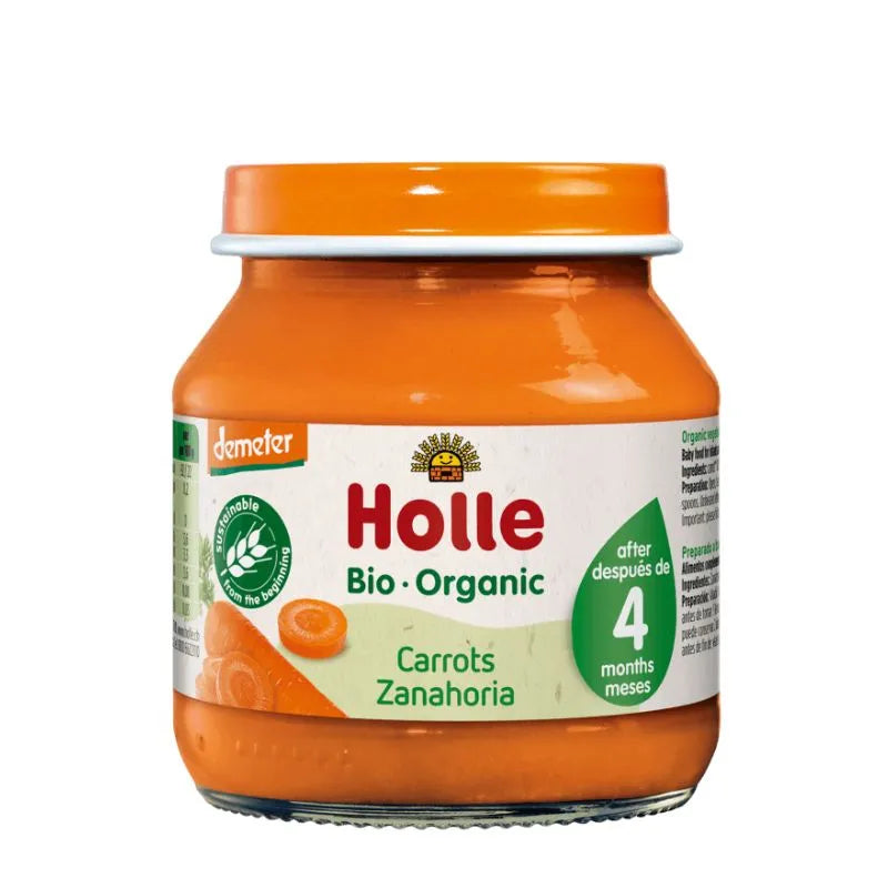 HOLLE - БИО ДЕМЕТЕР ЗЕЛЕНЧУКОВО ПЮРЕ ОТ МОРКОВИ - 125 г