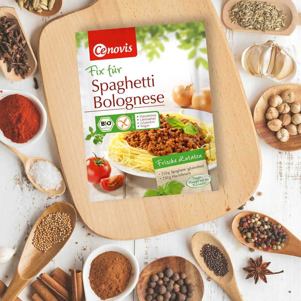 CENOVIS - БИО ФИКС ВЕГАН СПАГЕТИ БОЛОНЕЗЕ БЕЗ ГЛУТЕН - 40 г