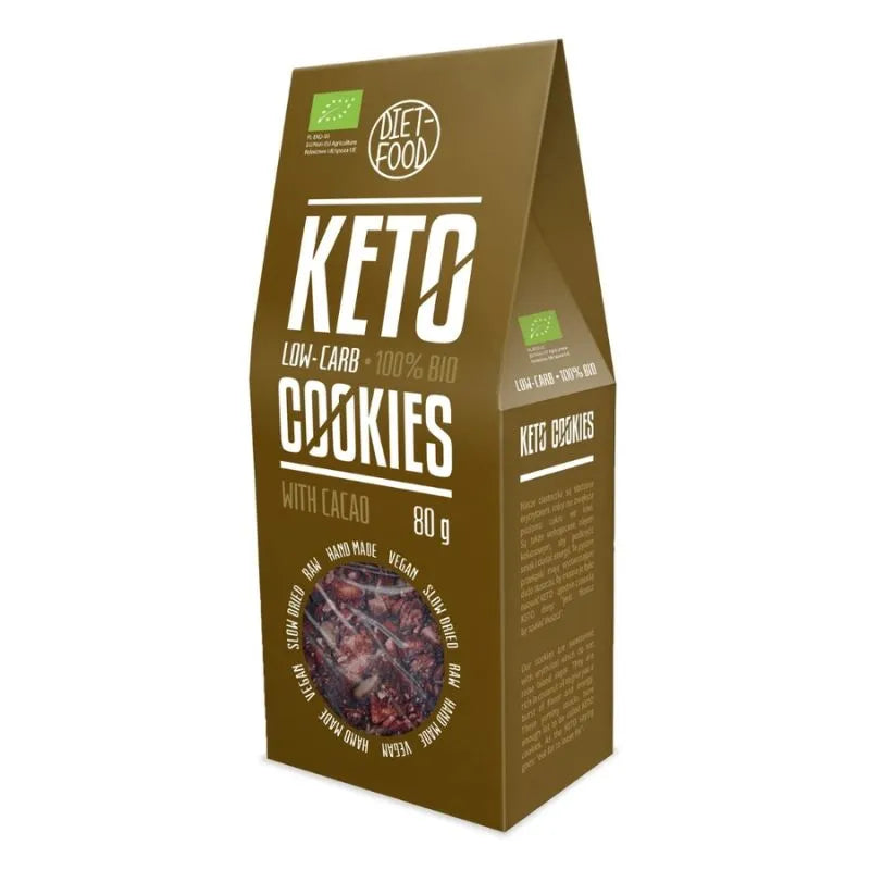 DIET FOOD - БИО КЕТО БИСКВИТИ С КАКАО - 80 г