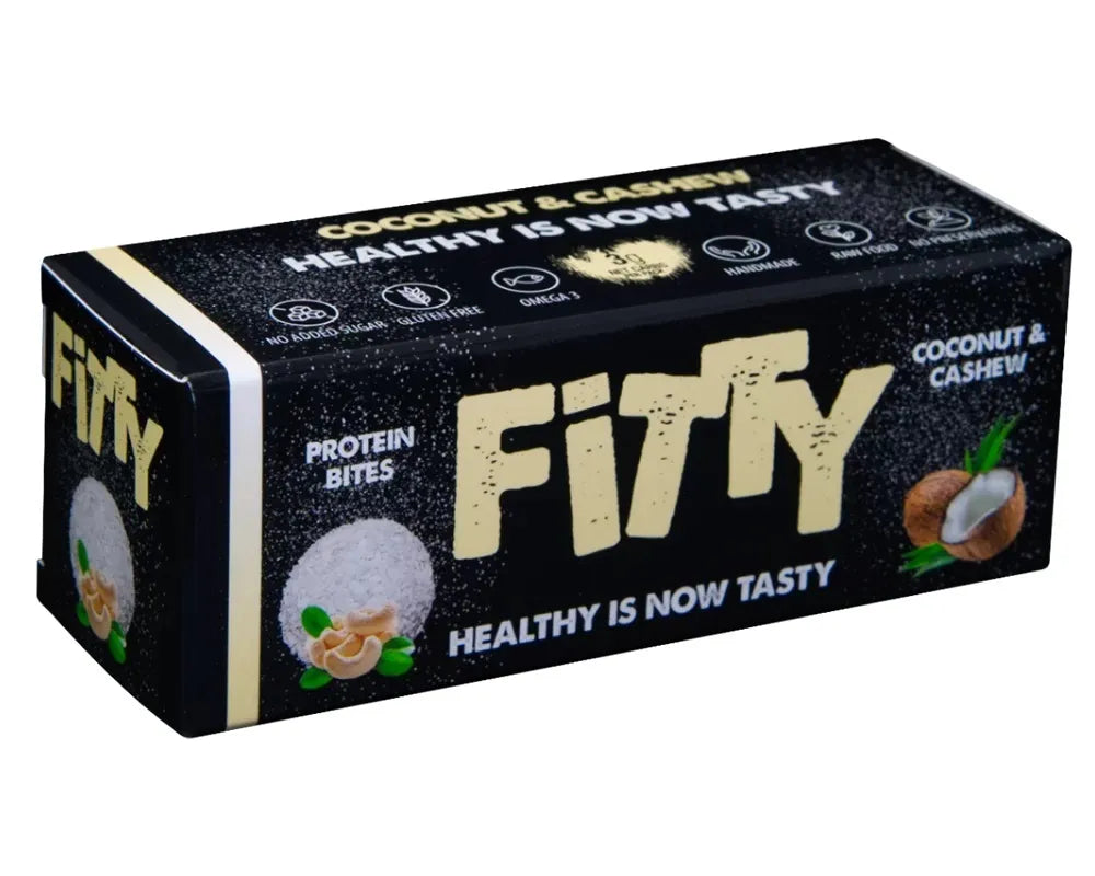 FITTY - ПРОТЕИНОВИ ХАПКИ С КОКОС И КАШУ - 75 г
