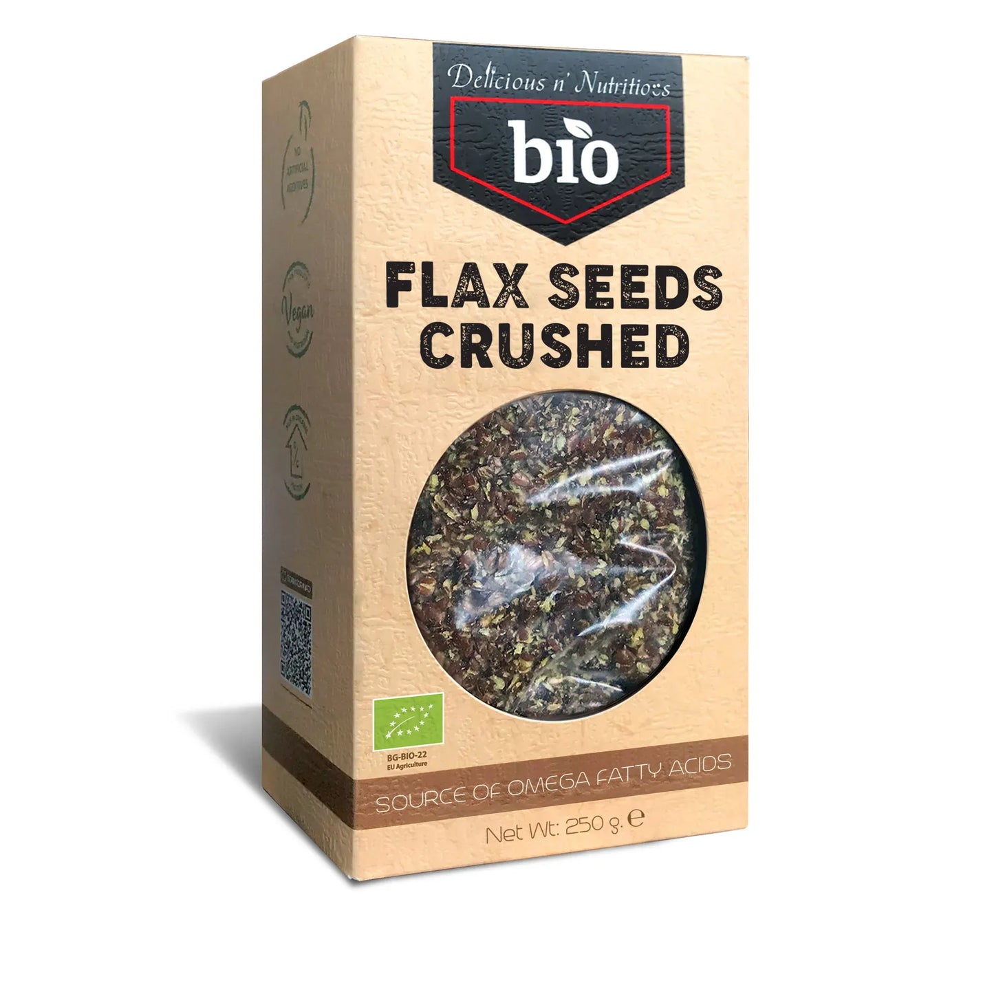 DELICIOUS N' NUTRITIOUS - БИО СМЛЯНО ЛЕНЕНО СЕМЕ - 250 g