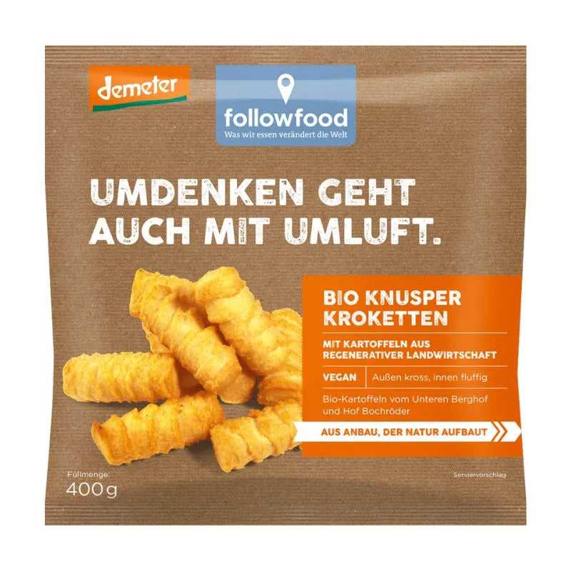 FOLLOW FOOD - БИО ВЕГАН ДЕМЕТЕР ХРУПКАВИ КАРТОФЕНИ КРОКЕТИ - 400 г