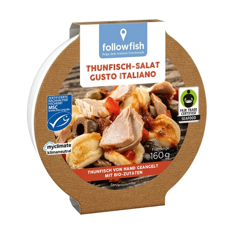 FOLLOW FOOD - САЛАТА ОТ РИБА ТОН MSC FAIR TRADE GUSTO ITALIANO - 160 г