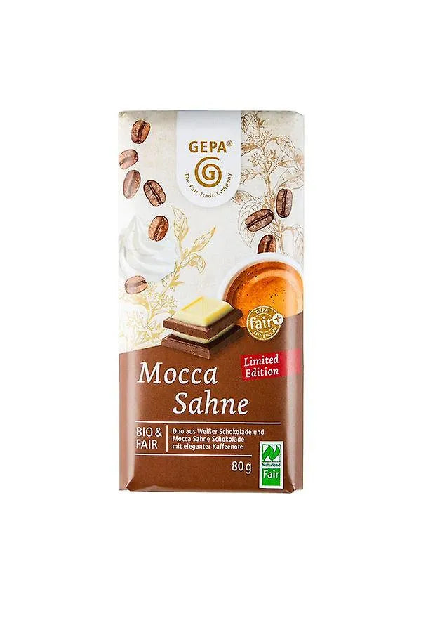 GEPA - БИО ШОКОЛАД БЯЛ С МОКА И НОТКА КАФЕ - 80 г