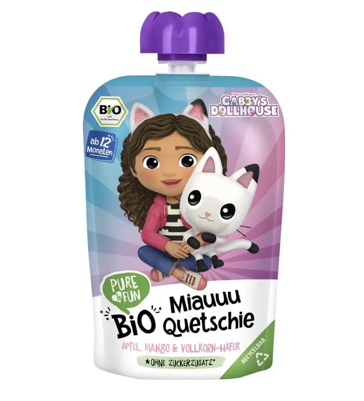 БИО ДЕТСКО ПЮРЕ ЯБЪЛКА И МАНГО С ОВЕС КУКЛАТА ГАБИ – 100 g