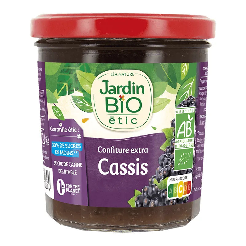 JARDIN BIO - БИО КОНФИТЮР ОТ КАСИС С 30% ПО-МАЛКО ЗАХАР - 320 г