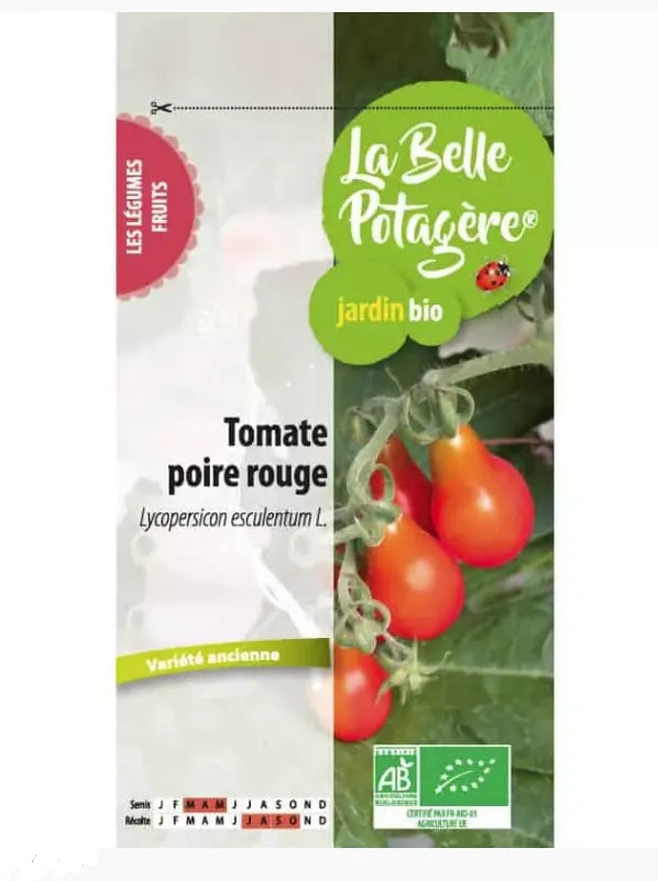 LA BELLE POTAGERE - БИО СЕМЕНА ЧЕРИ ДОМАТИ СОРТ "ЧЕРВЕНА КРУША" - 0,15 г