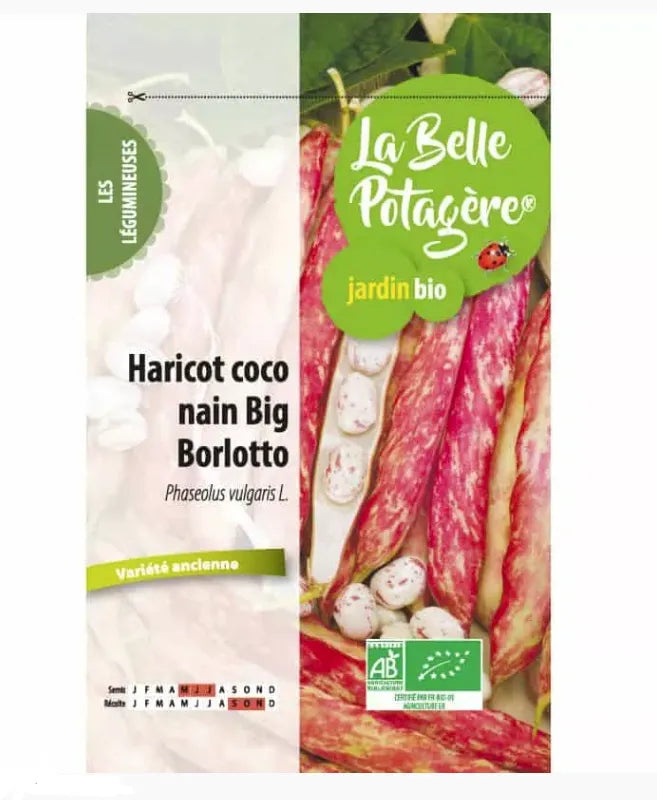 LA BELLE POTAGERE - БИО СЕМЕНА ФРЕНСКИ БОБ СОРТ "БОРЛОТО" - 50 г