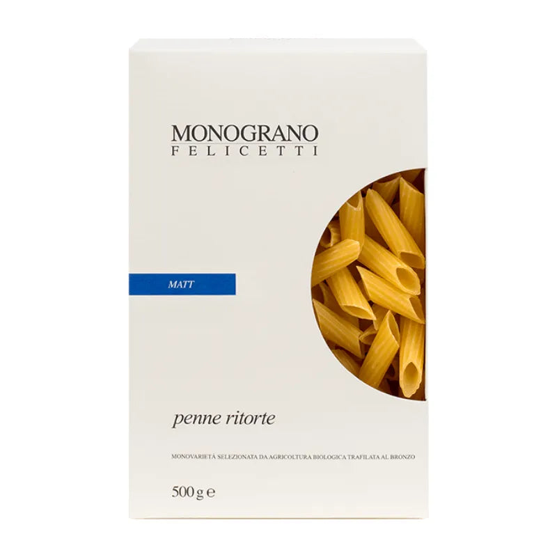 MONOGRANO - БИО ПАСТА ПЕНЕ (RITORTE) ОТ ПШЕНИЧЕН ГРИС - 500 г