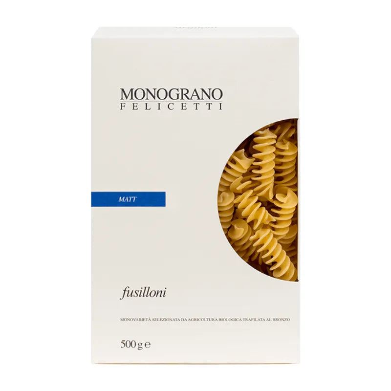 MONOGRANO - БИО ПАСТА ФУСИЛОНИ ОТ ПШЕНИЧЕН ГРИС - 500 г