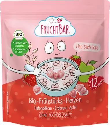FRUCHTBAR - БИО ДЕТСКА ЗЪРНЕНА ЗАКУСКА С ЯГОДА И ЯБЪЛКА - 125 г