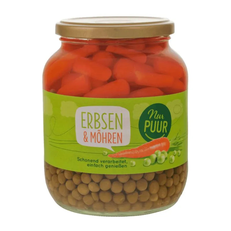 NUR PUUR - БИО ДЕМЕТЕР МОРКОВИ И ГРАХ КОНСЕРВИРАНИ - 350 г