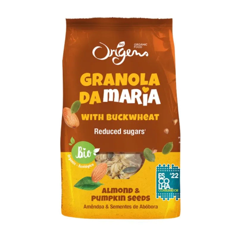 ORIGENS BIO - БИО ЗАКУСКА С ГРАНОЛА, БАДЕМИ И ТИКВЕНО СЕМЕ - 300 г
