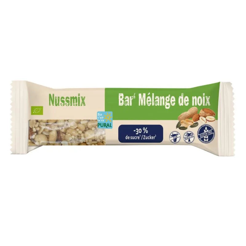 PURAL - БИО ВЕГАН БАР С ЯДКИ С 30% ПО-МАЛКО ЗАХАР - 35 г