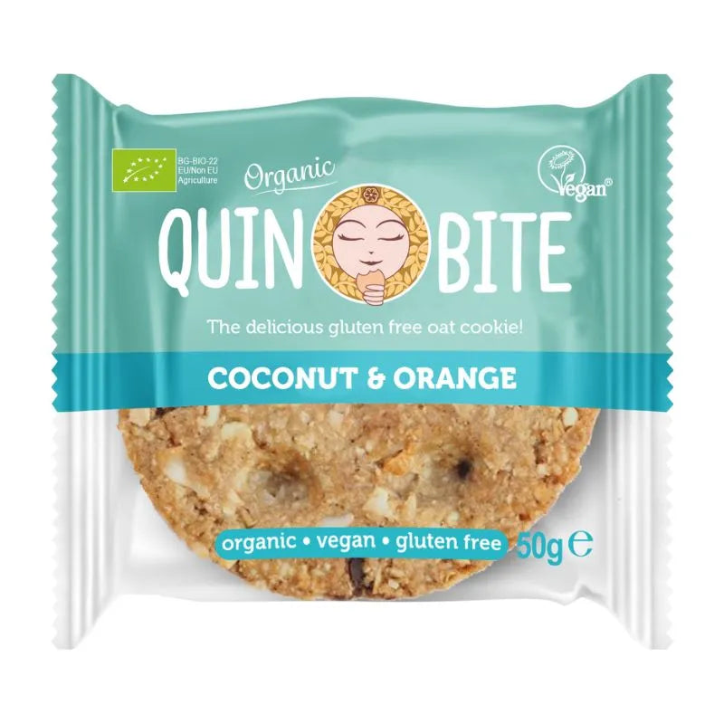 QUIN BITE - БИО КУРАБИЙКА С КОКОС И ПОРТОКАЛ БЕЗ ГЛУТЕН - 50 г