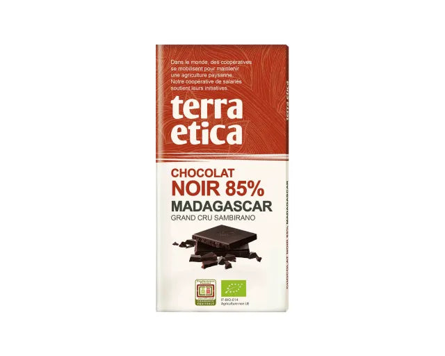 TERRA ETICA - БИО ШОКОЛАД ЧЕРЕН 85% МАДАГАСКАР - 100 г