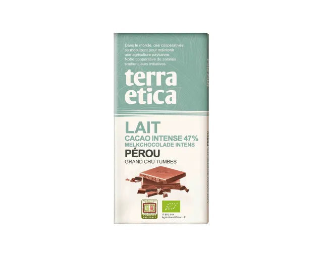 TERRA ETICA - БИО ШОКОЛАД МЛЕЧЕН 47% ПЕРУ - 100 г