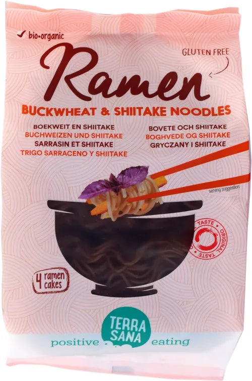 TERRA SANA - БИО НУДЛИ РАМЕН С ЕЛДА И ШИЙТАКЕ - 280 г