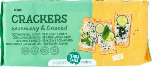 TERRA SANA - БИО КРЕКЕРИ С РОЗМАРИН И ЛЕНЕНО СЕМЕ - 250 г