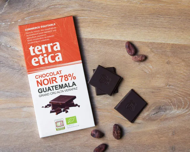 TERRA ETICA - БИО ШОКОЛАД ЧЕРЕН 78% ГВАТЕМАЛА - 100 г