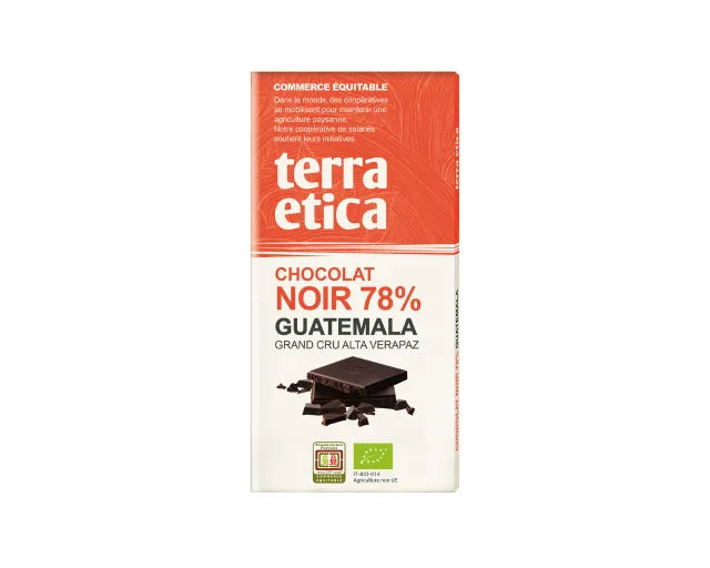 TERRA ETICA - БИО ШОКОЛАД ЧЕРЕН 78% ГВАТЕМАЛА - 100 г