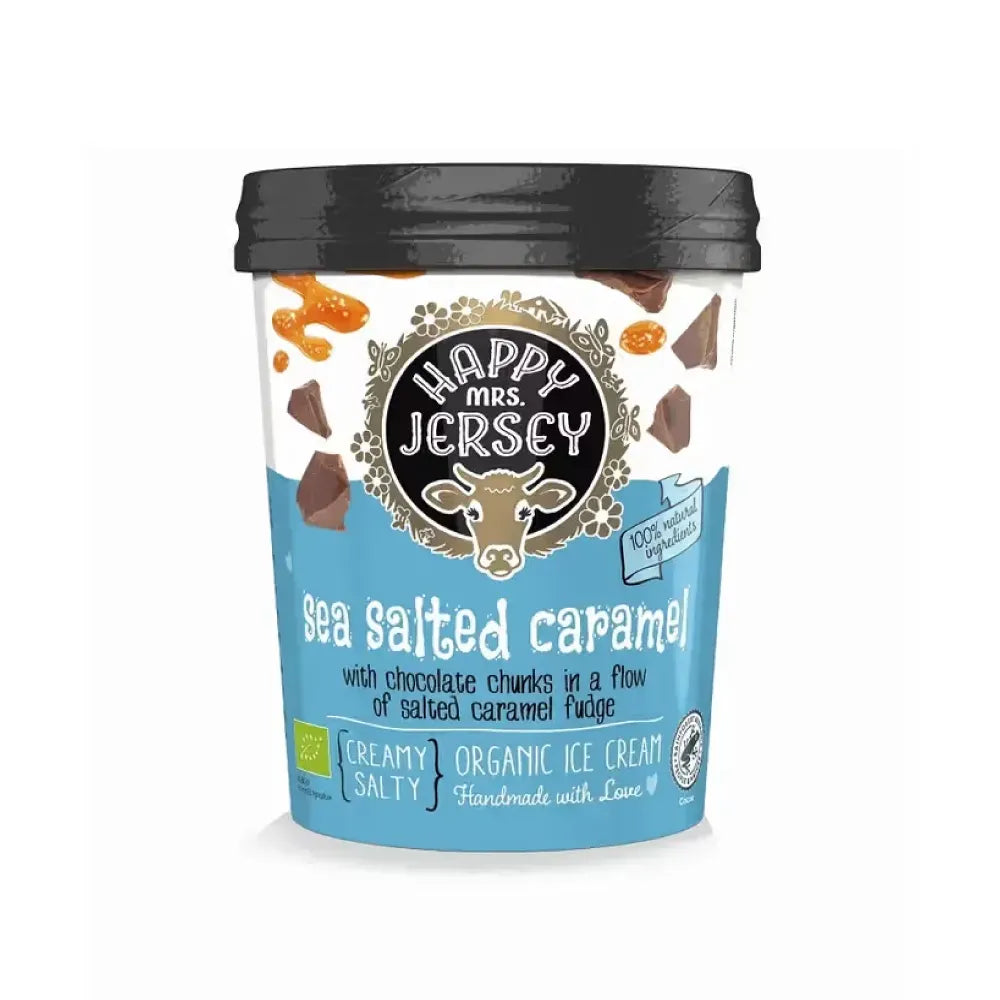 HAPPY MRS JERSEY - БИО СЛАДОЛЕД - SEA SALTED CARAMEL - 500 ml