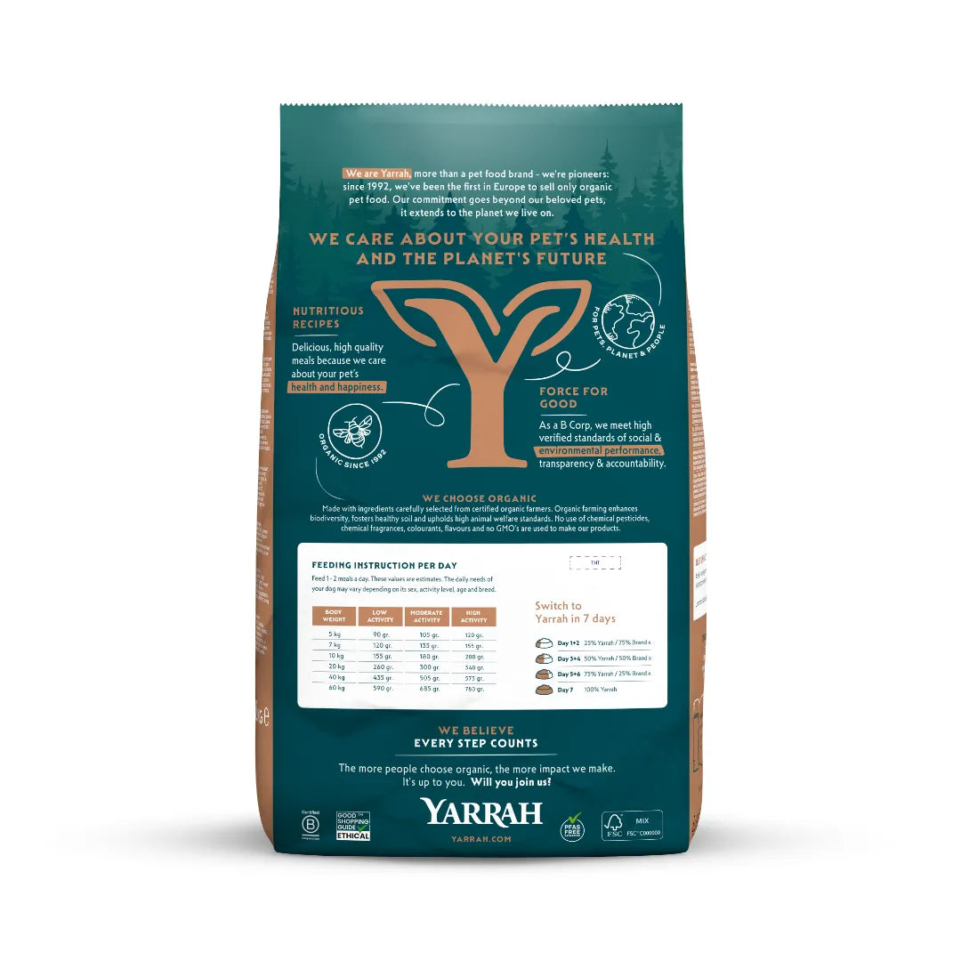 YARRAH - БИО КУЧЕШКА ХРАНА СУХА ПИЛЕ SENIOR - 10 кг