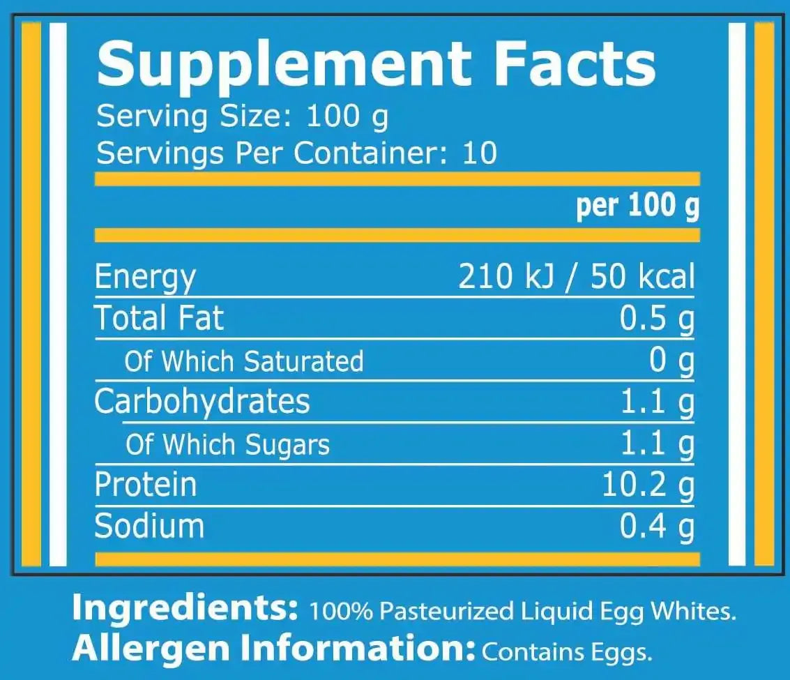 Pure Nutrition - Пастьоризиран Течен Яйчен Белтък 1 л - Liquid Eggwhites