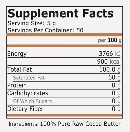 Pure Nutrition - КАКАОВО МАСЛО - 250 г
