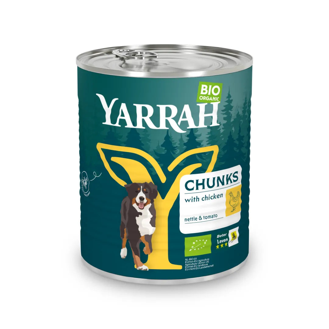YARRAH - БИО КУЧЕШКА ХРАНА ХАПКИ ПИЛЕ - 820 г