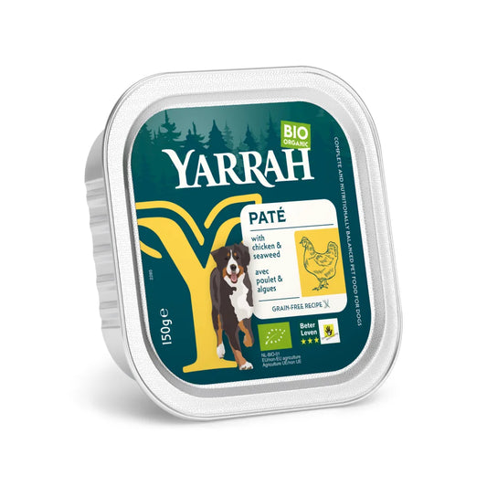 YARRAH - БИО КУЧЕШКА ХРАНА ПАСТЕТ ОТ ПИЛЕШКО БЕЗ ЗЪРНО - 150 г