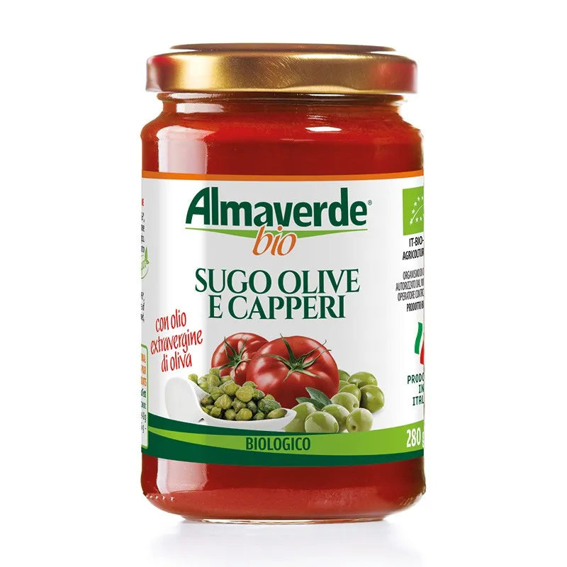 ALMAVERDE BIO - БИО ДОМАТЕН СОС С МАСЛИНИ И КАПЕРСИ - 280 г