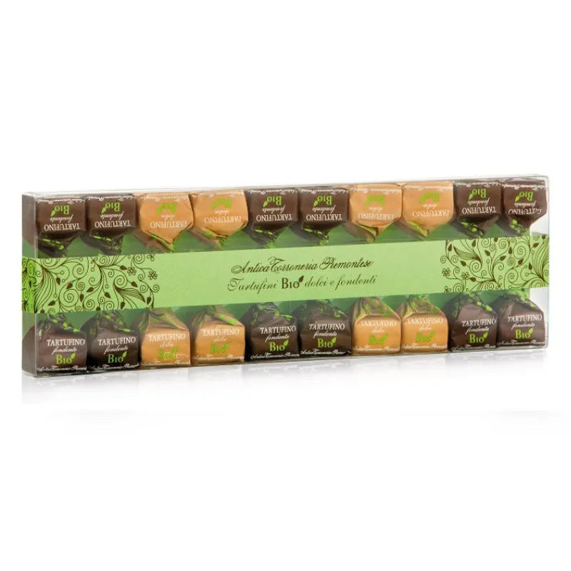 ANTICA - БИО ШОКОЛАДОВИ БОНБОНИ С ТРЮФЕЛ БЕЗ ГЛУТЕН ПОДАРЪЧНА КУТИЯ - 140 г