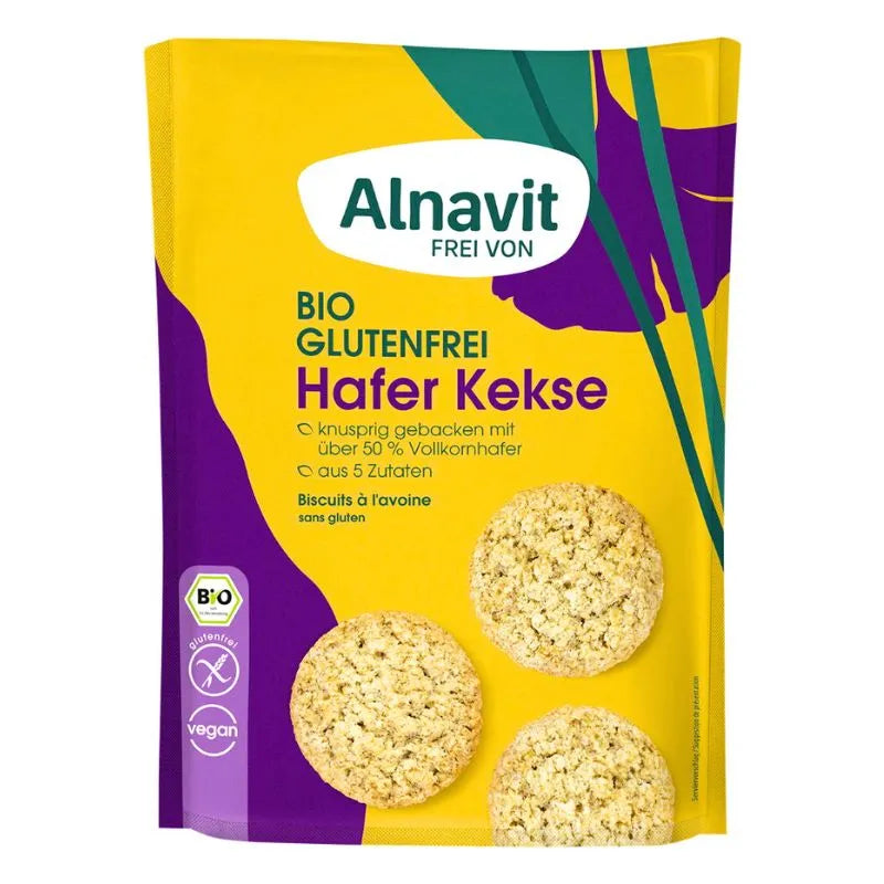 ALNAVIT - БИО ВЕГАН БЕЗГЛУТЕНОВИ ОВЕСЕНИ БИСКВИТИ - 125 г