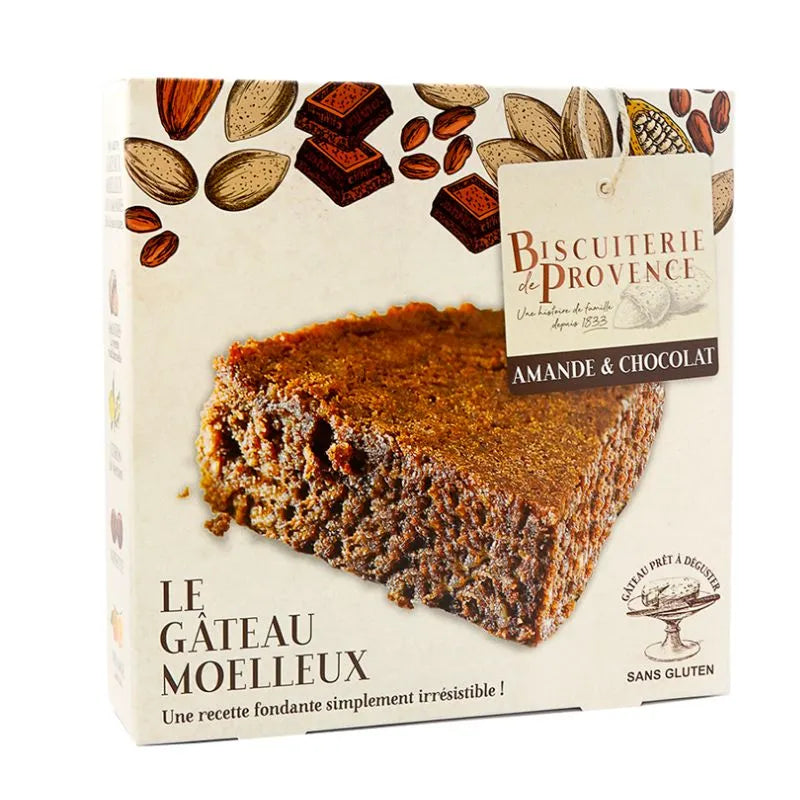 BISCUITERIE DE PROVENCE - БЕЗГЛУТЕНОВА ТОРТА С БАДЕМ И ШОКОЛАД - 240 г