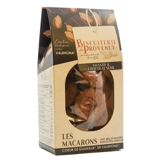 BISCUITERIE DE PROVENCE - БЕЗГЛУТЕНОВИ МАКАРОНИ С БАДЕМИ И ШОКОЛАД ГУАНАЯ - 130 г