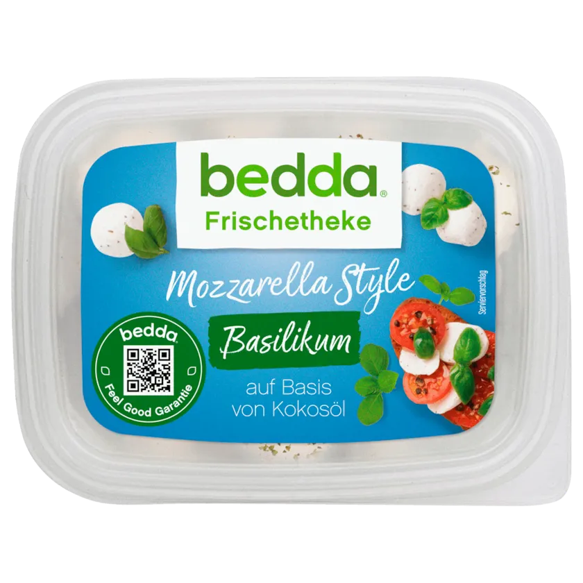 Bedda - ВЕГАН ЗАМЕСТИТЕЛ НА МОЦАРЕЛА С БОСИЛЕК - 125 г