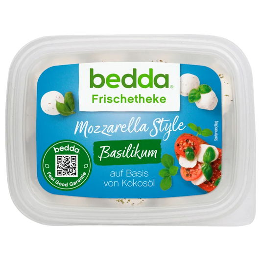 Bedda - ВЕГАН ЗАМЕСТИТЕЛ НА МОЦАРЕЛА С БОСИЛЕК - 125 г
