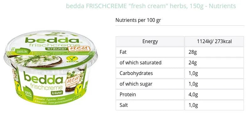 Bedda - Веган крема сирене с подправки - 150 г.