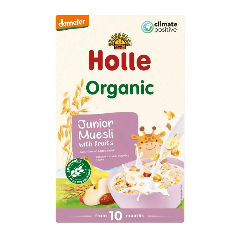 HOLLE - БИО МЮСЛИ ПЪЛНОЗЪРНЕСТО ДЕТСКО С ПЛОДОВЕ - 250 г