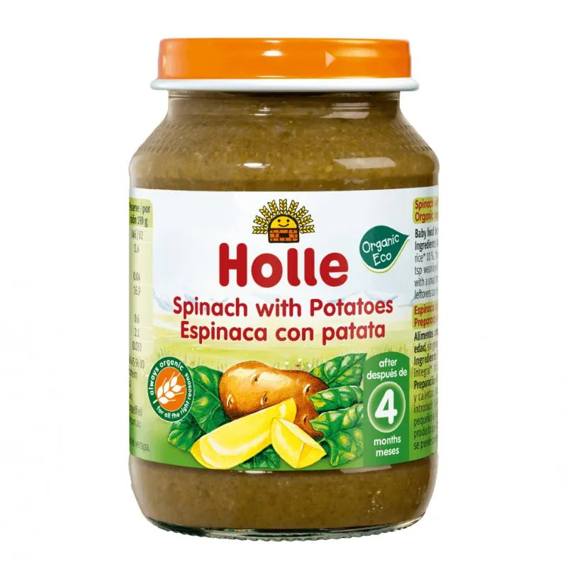 HOLLE - БИО ПЮРЕ СПАНАК С КАРТОФИ - 190 г