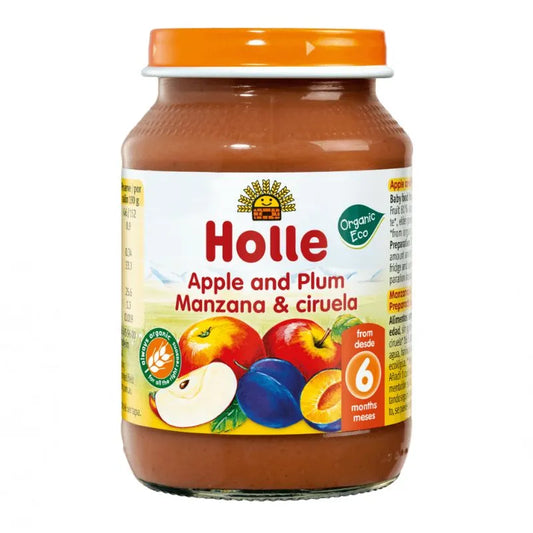 HOLLE - БИО ПЮРЕ ЯБЪЛКА И СЛИВА - 190 г