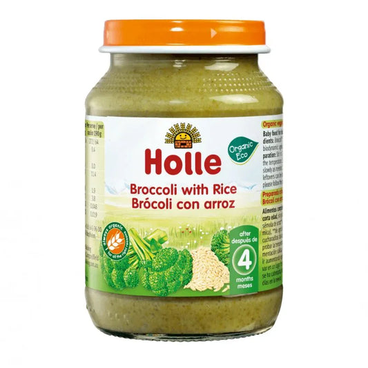 HOLLE - БИО ДЕМЕТЕР ПЮРЕ БРОКОЛИ С ОРИЗ - 190 г